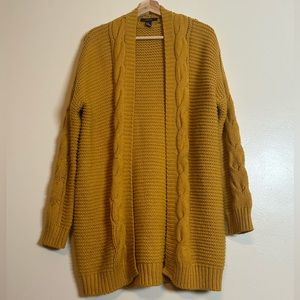 Forever 21 mustard knit cardigan